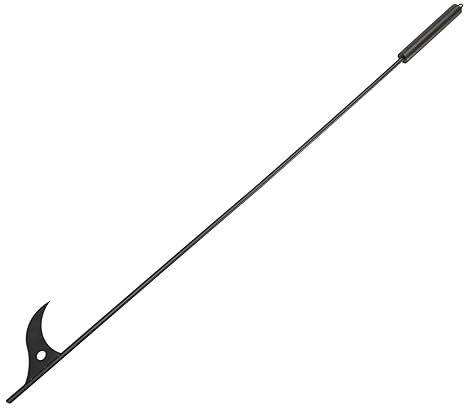 Feuerstelle Schürhaken, 101,6 cm lang, robust, solider Stahl, tragbar, Lagerfeuer, Schürhaken, schwarz, Feuerstab für Kamin, Camping, Holzofen, Außen- und Innengebrauch