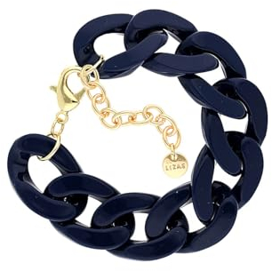 Lizas Gliederarmband bunte Farben - Panzerarmband (dunkelblau)