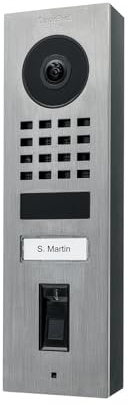 DoorBird D1101FV Fingerprint 50 Aufputz IP Video Türstation | Video-Türsprechanlage mit 1 Ruftaste, Fingerabdruckleser, WLAN, Bluetooth, HD-Video, Bewegungssensor, in Edelstahl V2A