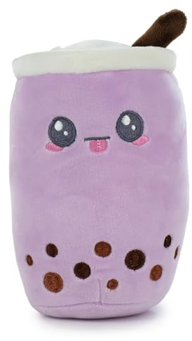 BARRADO Bubble Tea Kawaii Stofftier - Zwei Größen 21cm oder 17cm Auswahl (21cm, Lila)