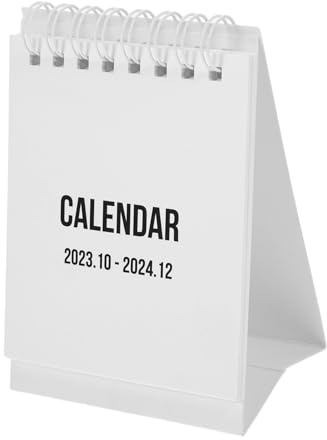 PLAFOPE Mini Calendario De Escritorio Calendario De Mesa Compacto y Decorativo Hogar La Oficina Escuela Como Obsequio De Año