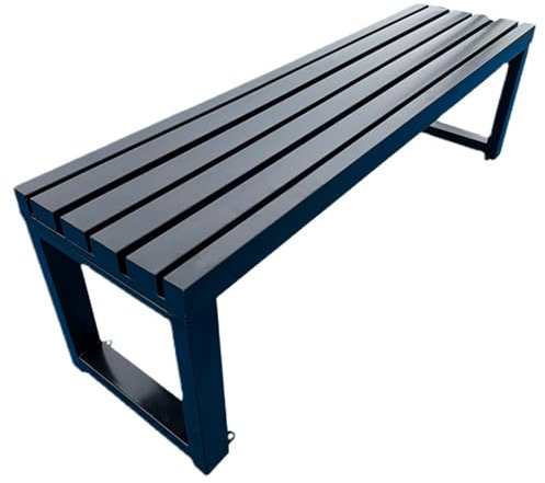 uofgcru Gartenbank Ohne Lehne, Gartenbänke Wetterfest,Gartenbank Modern, Gartenbank Ohne Armlehne, für Garten, Veranda, Terrasse, Park-Black（100×40×45cm）