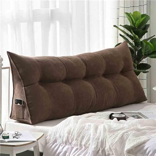 Keil-Kopfteil-Kissen für Einzel-, Doppel-, King-Size-Bett-, Lesekissen, Rückenstützkissen, 100 x 20 x 50 cm