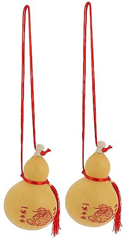 Cabilock 2pcs Gourd Pendant Natural Ornaments Decorative Gourd Adornment for Desktop Decor Filling Liquor