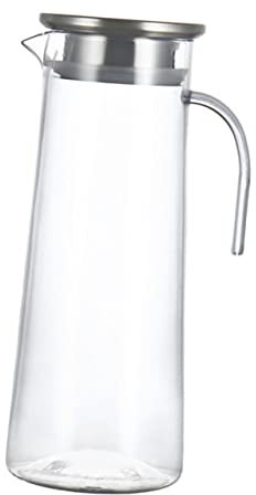 Warmhm Household Cold Water Jug Acrylic Drinks Storage Pitcher Beverage Serving Bottle for Restaurant Bar Juice Tea Water Pitcher