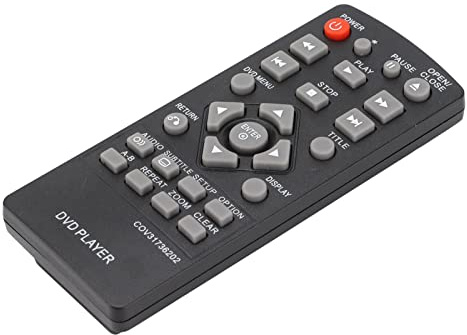 Replacement Remote Control, Wear Resistant for DVD Player with Large Buttons, for Elderly, Children and Home Entertainment Use