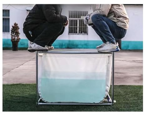 Estanque de Peces de Lona, Piscina elevada, Acuario de Lona, Soporte, protección Solar anticorrosión, Color sólido Transparente, Varios tamaños Personalizables (Color: Transparente, tamaño: