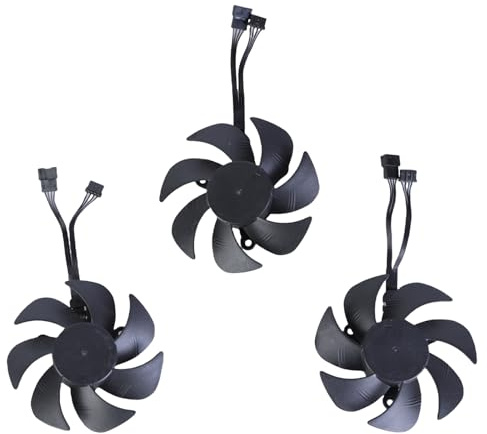 ZEPFJHE 3 ventiladores de tarjeta gráfica de 80 mm y 4 pines para RTX3060 de refrigeración eficiente y mejora el servicio de GPU PLA09215S12H modelo GPU ventilador
