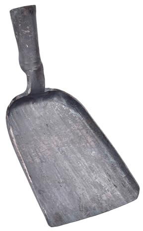 Lurrose Pala per Cenere Monoblocco in Acciaio Forgiato a Mano Manico Lungo Pala per Carbone e Stufa Domestico Utensile Multiuso per Pulizia di Braciere e Barbecue