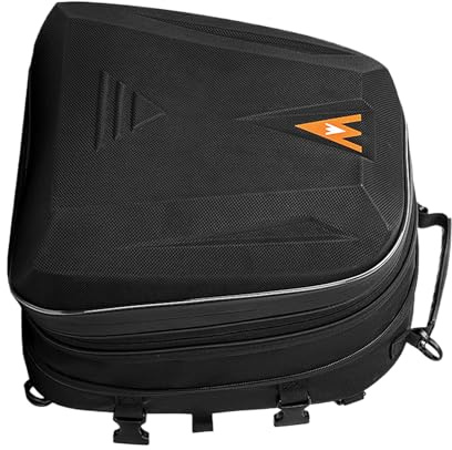 Borsa Per Motocicletta Da Sella - Zaino Espandibile Con Guscio Rigido 20L-28L | Borsa Impermeabile Per Equipaggiamento Motociclista,Per Scooter E Motocross Touring Pendolarismo Viaggio Road Trip Guida