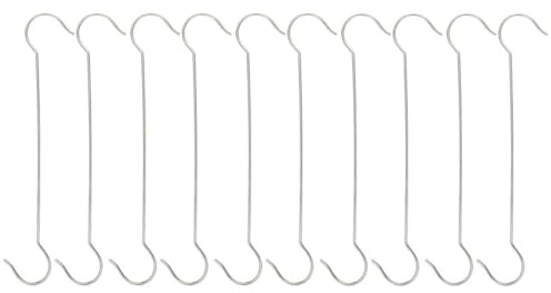 Sewroro 10 Stück S Förmige Edelstahl Pflanzhaken 30cm Garten Baum und Laternenhaken für Pflanzenampeln Vogelfutterhäuser und Außenbereich