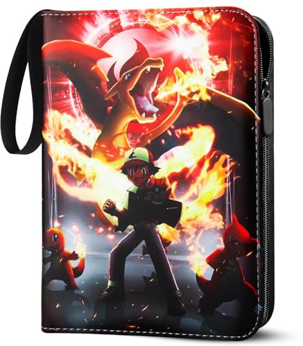 Sammelkarten Album Groß,Sammelalbum für Pokemon Karten 900 Pockets Ordner | 50 Seiten 9 Taschen Sammelbuch Sammelkarten Alben,PU-Oberfläche Wasserdicht Karten Buch