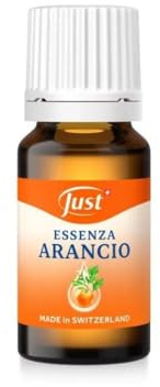Just Essenza Arancio, Olio Essenziale di Arancia, Prodotto in Svizzera, Bottiglia in Vetro Ambrato
