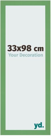 yd. Bilderrahmen 33x98 cm Grün - Holz Rahmen Bologna | Your Decoration, Acrylglas aus Kunststoff, Wandmontage, Geeignet für Fotos, Poster und Puzzles, Made in Holland