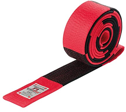 DanRho Taekwondo Judo Karate Gürtel Budogürtel rot-schwarz Gürtel rot schwarz 5 cm 6. Dan