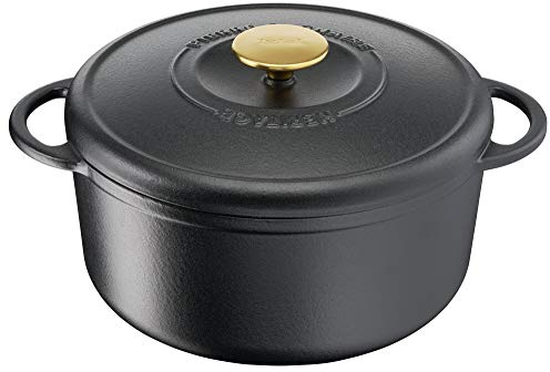Tefal Heritage Cacerola 21 cm, Hierro Fundido, 3,3 litros, Tapa potenciadora de condensación, retención del Calor, Fuego Lento, guisos, caramelización, Apto para Todo Tipo de cocinas, Cast Iron
