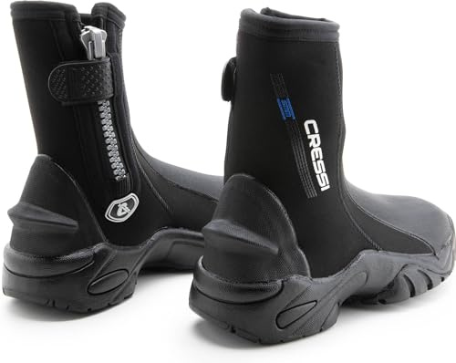 Cressi Korsor Rigide Sole Boots 5mm - Rigide Sole Boots 6mm Tauchstiefel aus 5mm Neopren mit starrer Sohle, Schwarz
