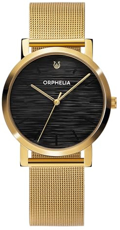 Orphelia Damen Analog Uhr Portobella mit Edelstahl Armband Gold