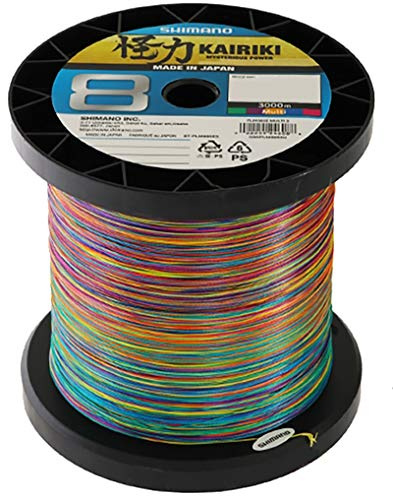 Shimano Line Kairiki 8 Angelschnur, 3000 m, 0,10 mm, 6,5 kg, stahlgrau
