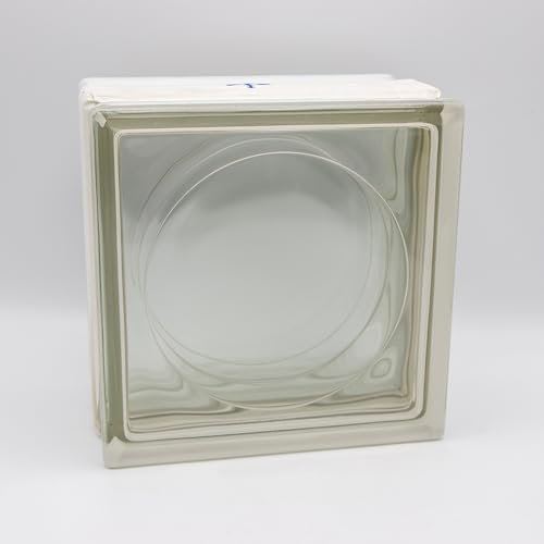 Fuchs Design THERMO BLOCK, brique de verre Alpha ronde, 1 face satinée, 19x19x12cm, isolation thermique: Ug 1,2