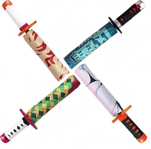ZNLVZSH Ombrello Anime Katana Ombrelli Parasole, 8 Ossa Pieghevoli Antivento Pieghevole Anti-uv Multifunctional Rain Gear, Modello 3d Per Il Regalo Di Natale E Compleanno, Tsugikuni Yoriichi