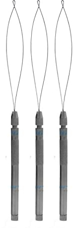 Juego de 3 agujas para extensiones de pelo, aro para tirar de alambre