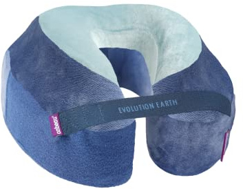 Cabeau Evolution Earth Oreiller cervical pour voyage – Soutien à 360° de la tête, du cou et du menton pour dormir – Mousse à mémoire de forme durable – Housse amovible et lavable avec étui de