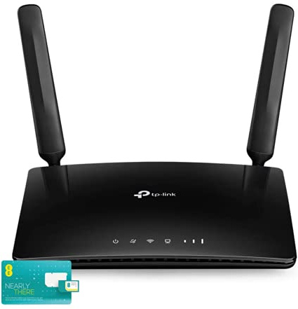 TP-Link MR6400 4G Cat4 LTE Single Band Router with EE Data SIM Card Bundle