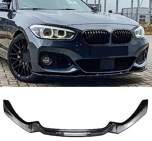 Auto Frontstoßstange Lippe Splitter Spoiler Diffusor für BMW 1er F20 F21 M-Pack 118i 118d 120i 120d M135i M140i 2015-2019, 3 Stück/Set ABS-Kunststoff,Carbon Fiber Look