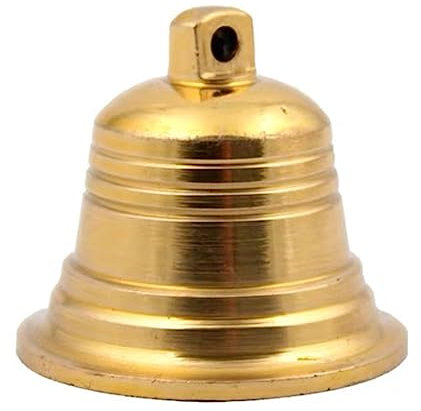 SLAVIK 100% Messing, handgefertigt, große gravierte 12 cm Glocke, lauter klarer Klang, Schule, Meditation, Kirche, kreatives Geschenk, große kleine Kupferglocken (Color : Diameter 9.5 cm)
