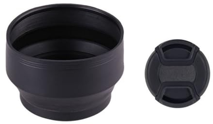 Lot de 2 pare-soleils pliables en caoutchouc pour appareil photo 49 mm