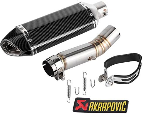 Aramox Silenziatore Slip On per di Scarico in Fibra di Carbonio con Tubo Centrale Db Killer per CBR500R CB500F CB500X 2013-2015