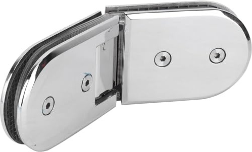 Charnière de porte en verre, charnières de porte Pince de porte robuste à 135 degrés, support de porte de douche, charnière plaquée, verre 8-12mm,