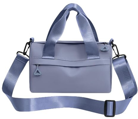 Min-i Sporttasche | Min-i Duffle Bag für Damen | Nylon kleine Seesack | wasserdichte -Schultertaschen mit leichtem Reißverschluss und verstellbarem Riemen zum Wandern, Laufen, saphir, Refer