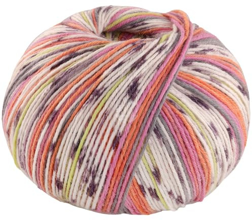 LANA GROSSA Meilenweit 6-Fach Alpaca | Kuschelweiches Sockengarn, waschmaschinenfest | Handstrickgarn aus 50% Alpaka, 20% Schurwolle & 30% Polyamid | 150g Wolle zum Stricken & Häkeln | 390m FB1108