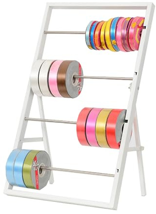 Geschenkband Regal Schleifenband Halter Band-Aufbewahrungsregal Mit 1, 2, 4 Und 5 Ebenen Für Zuhause, Spulenhalter-Organizer Für Den Bastelraum, Aufrecht Stehender Aufbewahrungsständer Für Geschenkpap