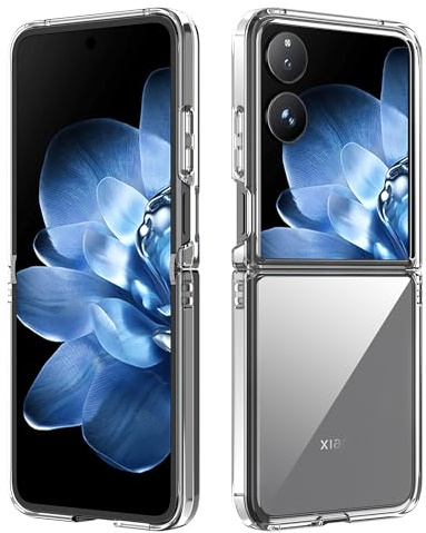 Heioloo Funda para Xiaomi Mix Flip 2024 Carcasa Protectora Transparent Hard PC Back Resistente a los Arañazos Antigolpes Funda para Xiaomi Mix Flip, Protección contra Caídas