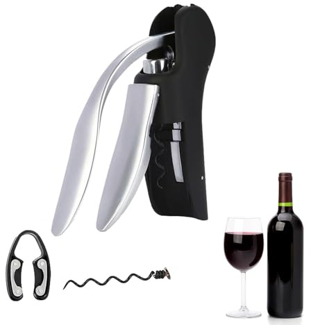 Ouvre-bouteille de vin, tire-bouchon à levier vertical classique, tire-bouchon à levier vertical efficace, outils manuels pour bar et vin avec vis antiadhésives