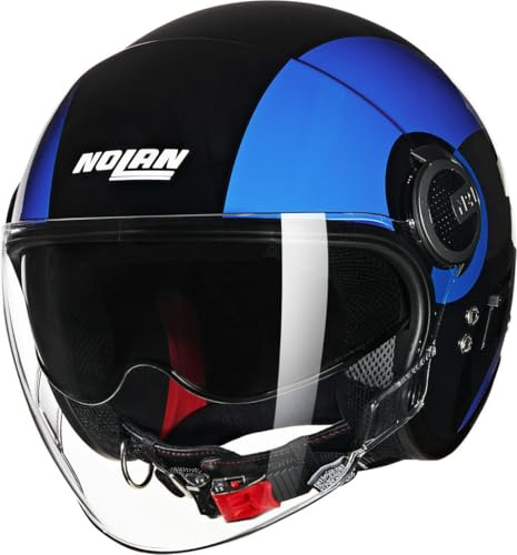 NOLAN HELMET N21 VISOR 06 BICROMO 351 L, Black/Blue/Light Blue