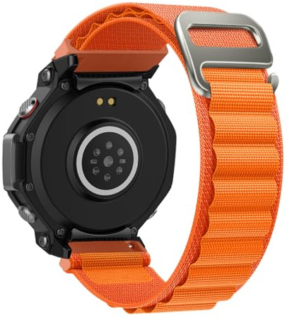 KeeFos Alpine Loop armband kompatibelt med T-Rex 3, nylon titan G-krokar armband ersättningsarmband för T-Rex 3 – orange
