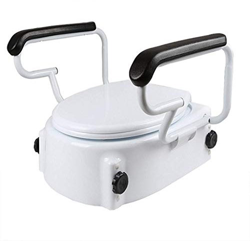 Abattant WC Rehausseur de siège de toilette Rééducation postopératoire Rampe de toilette pour personnes âgées Rehausseur de tabouret de toilette pour femmes enceintes Rondelle Installation facile Con