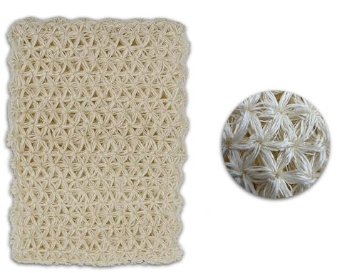 Feel Fine Antike 100% Raw Cocoon Silk Peeling-Handschuh, Hammam Kese zum Peeling, Limited Edition Handgewebte Vintage Türkische Seide für Gesicht und Dekoration