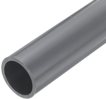 QUARKZMAN 1 1/2 Pouce Tube PVC Rigide Tuyau Rond Tuyauterie Matériel Tuyauterie 31.6mm ID 38mm OD 9 Longueur Gris Clair Haute Résistance pour Tuyau D'Eau, Artisanat, Gaine Câble