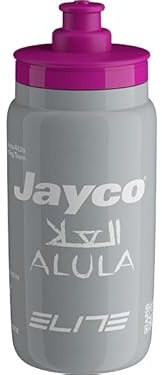 ELITE Fly Team Bidón – 550ml – Edición Team Jayco AlUla – Bidón de Ciclismo Ultraligero