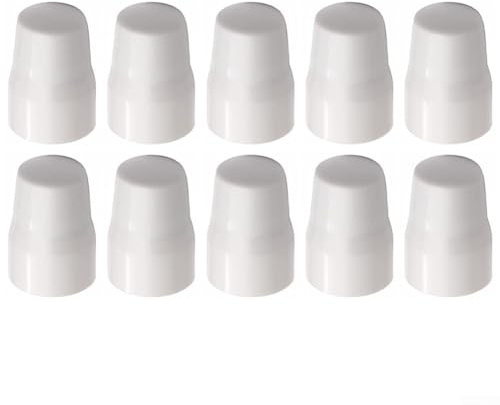 ZWEquipint Push On Radiator Valve Cover Cap,With Secure Grip Washer Design,For Central Heating System Protection White(10pc)