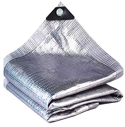 Telo ombreggiante in alluminio riflettente al 99% per esterni, per patio, cortile, giardino, posto auto coperto, serra, ombreggiante, vela ispessita, crittografia, 4 x 8 m