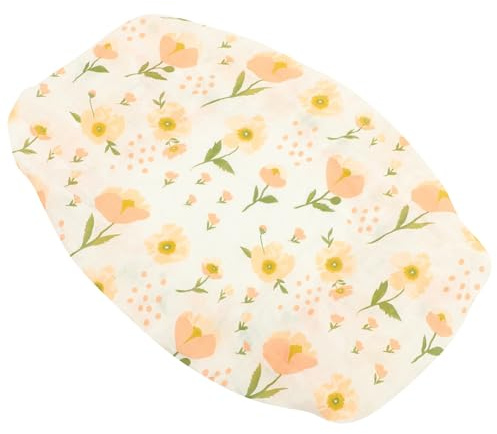TOGEVAL Copri Fasciatoio Regolabile in Cotone Fodera Cambiapannolino Traspirante e Lavabile Copertura Riutilizzabile per Pannolini Adatta Fasciatoi Standard Design Delicato con Motivo