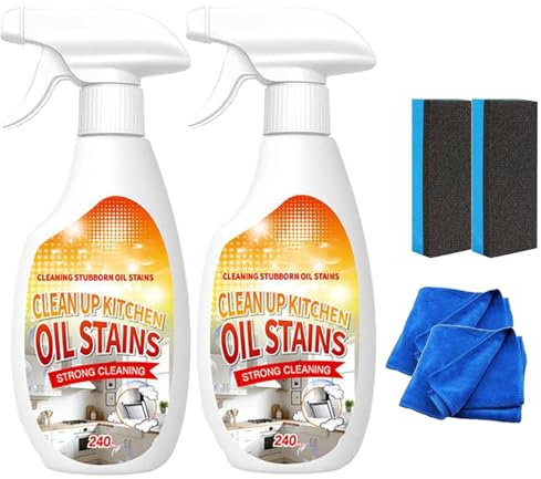 Heavy Duty Degreaser – 2025 Strong Oil Detergent Lemon Cleaner, Multi-Purpose Household Degreaser, Heavy Duty Kitchen Degreaser Cleaning Spray, All Purpose Cleaning Spray for Oven, Cabinet (2Pc)
