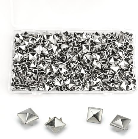 400Stück Quadratische Nieten Metallnieten Set,Punk-Spikes, nieten edelstahl