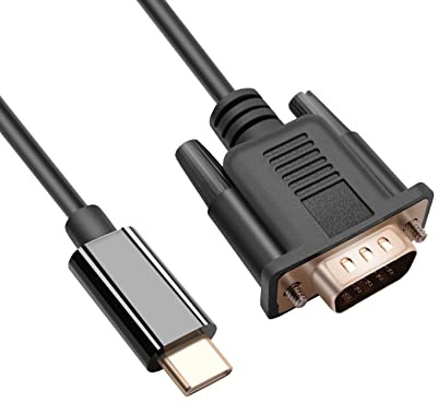 Tumintu Câble USB C vers VGA 5,9 Pieds/1,8 M, Câble USB de Type C vers VGA, Adapté Aux PéRiphéRiques USB 3.1, Adapté à, Etc.